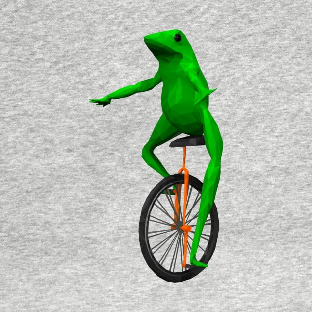 Dat Boi: frog on unicycle by HungCreations